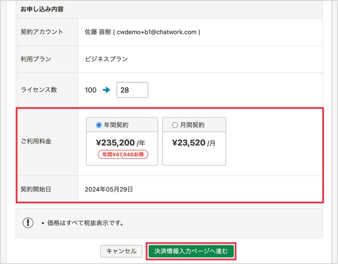 Chatwork右上メニューから[管理者設定]＞[ユーザー追加]をクリック