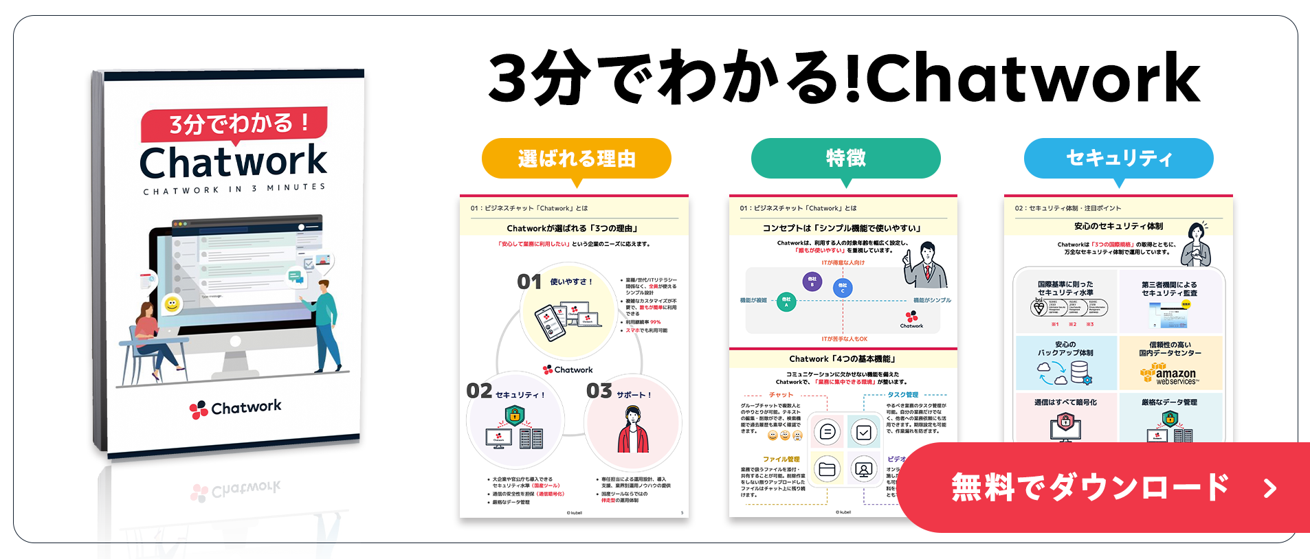 3分でわかる！Chatwork資料を無料でダウンロード